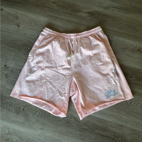Nike Standard Issue Printing Logo Solid Straight Shorts Pink - Picture 4 of 10